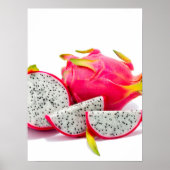 食べ物をテーマにしたポスターとドラゴンフルーツ。 ポスター (正面)