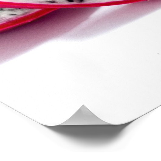 食べ物をテーマにしたポスターとドラゴンフルーツ。 ポスター (角)