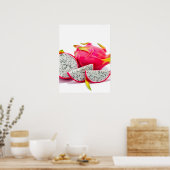 食べ物をテーマにしたポスターとドラゴンフルーツ。 ポスター (キッチン)