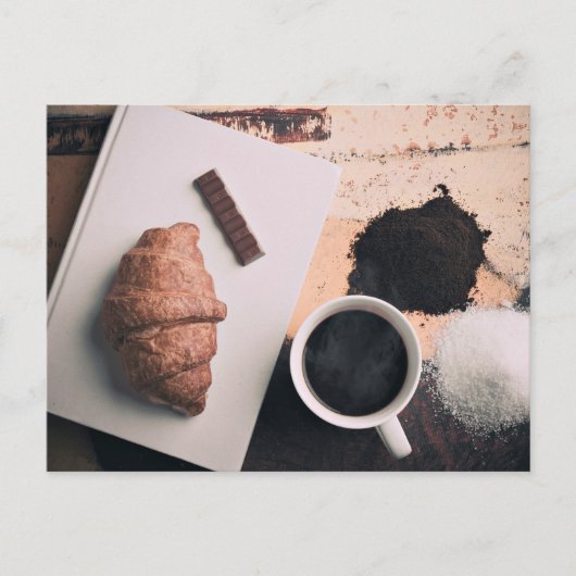 食べ物をテーマに、クロス、チョコレートのストリップ、Su ポストカード (正面)