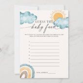 食べ物をベビーする |サンシャインベビーシャワーゲーム 招待状 (正面)