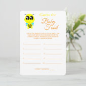 食べ物をベビーする |ベビーシャワービーゲームカード 招待状 (スタンド正面)