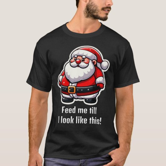 食べ物を与えさんおもしろい Tシャツ (正面)