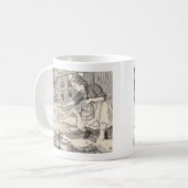 食べ物を与えのアヒル コーヒーマグカップ (正面左)