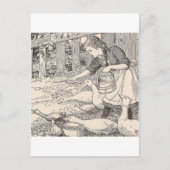 食べ物を与えのアヒル ポストカード (正面)