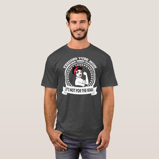 食べ物を与えのチューブmom認識度介護者サポート tシャツ (正面フル)