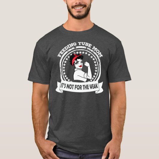 食べ物を与えのチューブmom認識度介護者サポート tシャツ (正面)