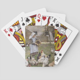 食べ物を与えのニワトリ（ウォルター・フレドリック・オズボーンによる） トランプ