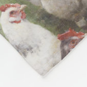 食べ物を与えのニワトリ（ウォルター・フレドリック・オズボーンによる） フリースブランケット (角)