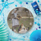 食べ物を与えのニワトリ（ウォルター・フレドリック・オズボーンによる） ペーパープレート (パーティー)