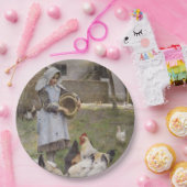 食べ物を与えのニワトリ（ウォルター・フレドリック・オズボーンによる） ペーパープレート (パーティー)