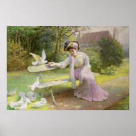 食べ物を与えのハト ポスター