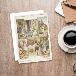 食べ物を与えの家畜 ポストカード