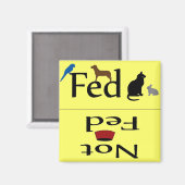 食べ物を与えは無食べ物を与え動の磁石 マグネット (正面/裏面)