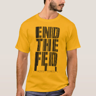 食べ物を与えられたバーコードのデザインのワイシャツを終えて下さい Tシャツ
