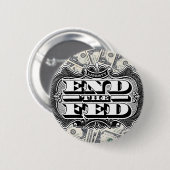 食べ物を与えられたボタンを終えて下さい 缶バッジ (正面&裏面)