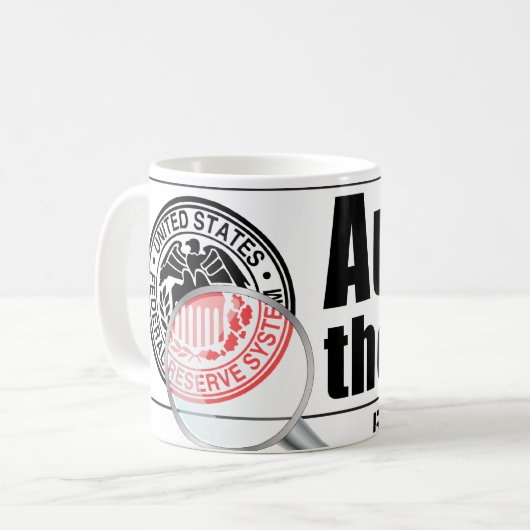 食べ物を与えられたマグを監査して下さい コーヒーマグカップ (正面左)