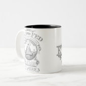 食べ物を与えられたマグを終えて下さい ツートーンマグカップ (正面左)