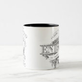 食べ物を与えられたマグを終えて下さい ツートーンマグカップ (中央)