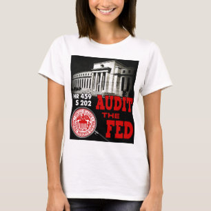 食べ物を与えられたTシャツの女性を監査して下さい Tシャツ