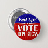 食べ物を与えられるか。 投票共和党員 缶バッジ (正面&裏面)