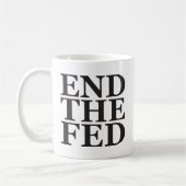 食べ物を与えられる-黒終えて下さい コーヒーマグカップ (左)