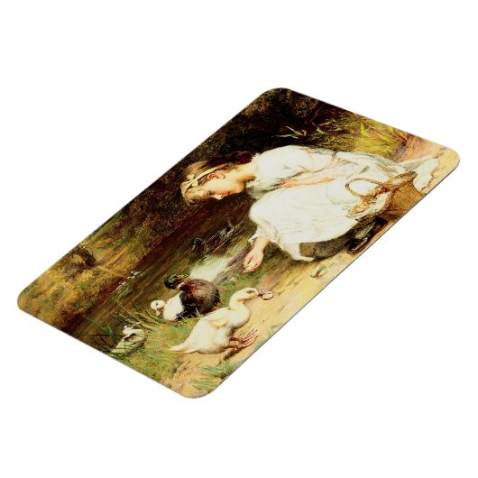 食べ物を与えアヒルだ。イースターギフトマグネット マグネット (左側)