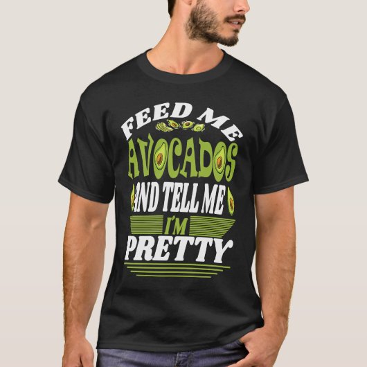 食べ物を与えアボカドとヴェーゲタールのかわいらし話を Tシャツ (正面)