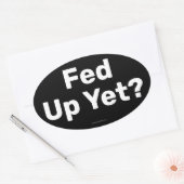 食べ物を与えステッカー 楕円形シール (封筒)