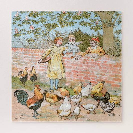 食べ物を与えズヴィンテージプリント ジグソーパズル (縦)