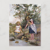 食べ物を与えズ・ダックスヴィンテージイラストレーション ポストカード (正面)