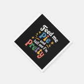 食べ物を与えパイと感謝祭の事を言かわいらしえ スタンダードカクテルナプキン (角)