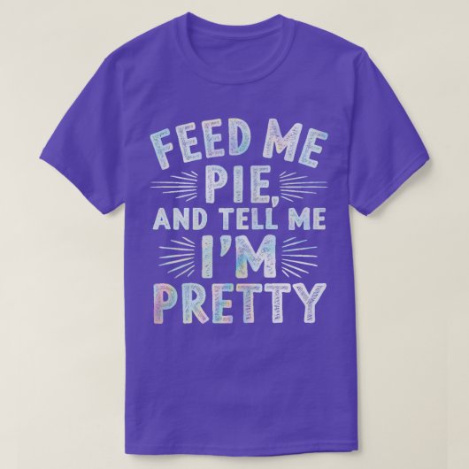 食べ物を与えパイ言えかわいらしば1 Tシャツ (デザイン正面)