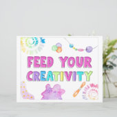 食べ物を与え創造性 |クラフトパーティー標識 (スタンド正面)