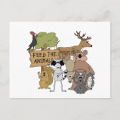 食べ物を与え動物 ポストカード (正面)