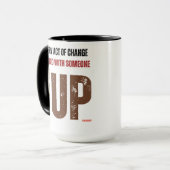 食べ物を与え口を開ける マグカップ (正面左)