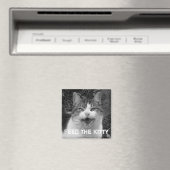 食べ物を与え子猫Crabby Cat Magnet マグネット (インサイチュ (食洗機))