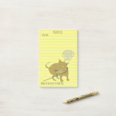 食べ物を与え怒ドッグの優先課題は4x6" ポストイット (デスク上)