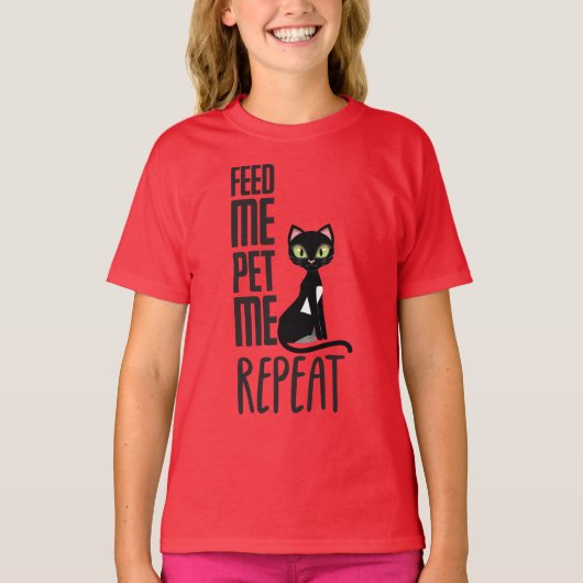 食べ物を与え愛撫 Tシャツ (正面)