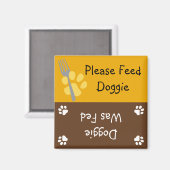 食べ物を与え犬 マグネット (正面/裏面)