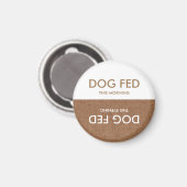 食べ物を与え犬！夕べ朝リマインダー磁石 マグネット (正面/裏面)