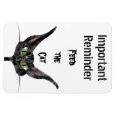 食べ物を与え猫の注意喚起 マグネット (横)