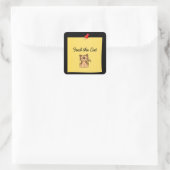 食べ物を与え猫 スクエアシール (バッグ)