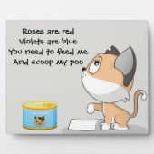 食べ物を与え猫 フォトプラーク (正面)