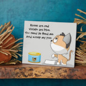 食べ物を与え猫 フォトプラーク (側面)