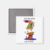 食べ物を与え猫 マグネット (正面/裏面)