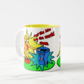 食べ物を与え箱 – 世界保はクリーン ツートーンマグカップ (正面左)