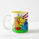 食べ物を与え箱 – 世界保はクリーン ツートーンマグカップ (左)