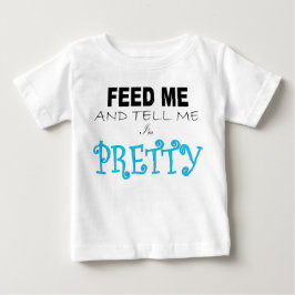 食べ物を与え自分だと言えかわいらし ベビーTシャツ