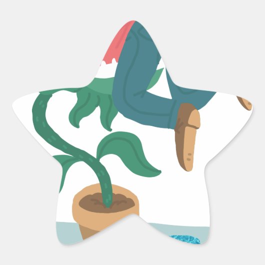 食べ物を与え金星 星シール (正面)